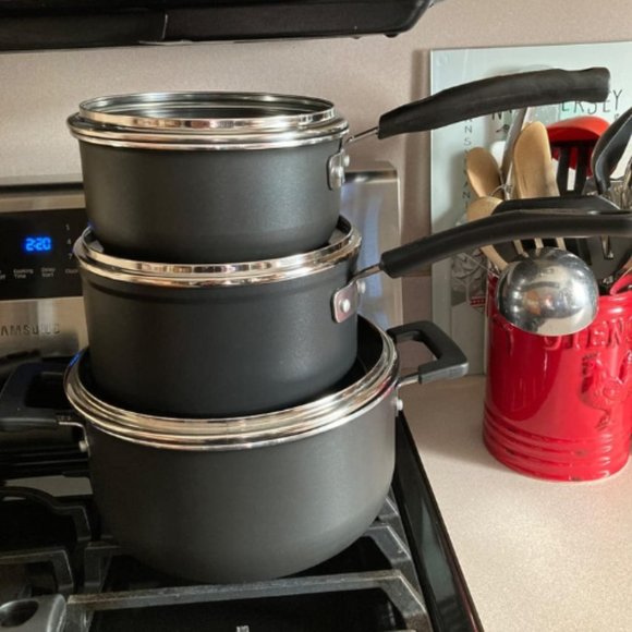 Nonstick Black Dishwasher Safe 12 Piece Pots and Pans Set - Picture 6 of 8